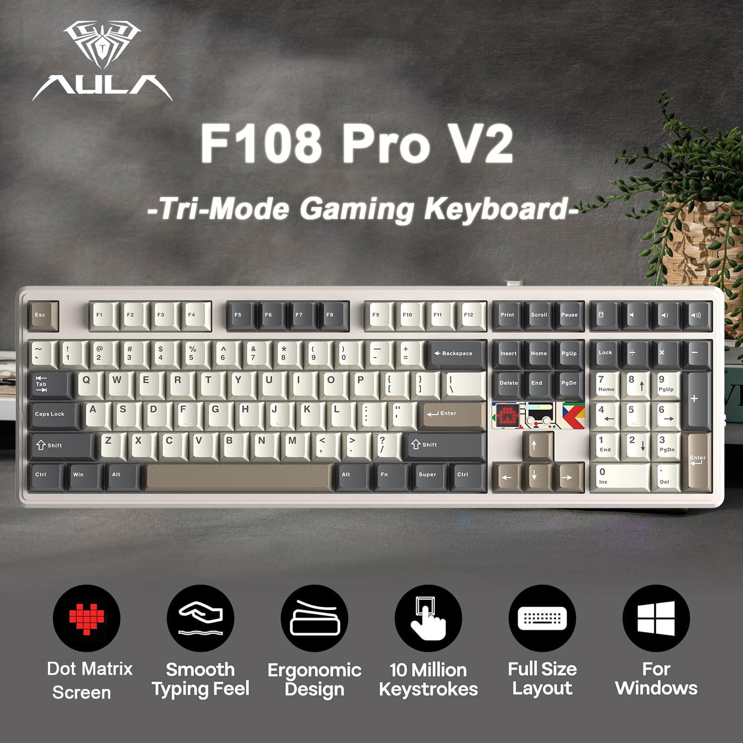 Laptop Accessories Uk - AULA F108 Pro V2 100% mechanisch
