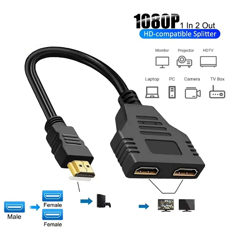 Xbox Laptop Accessories - 1080P 1 In 2 Out HDMI-compatibele