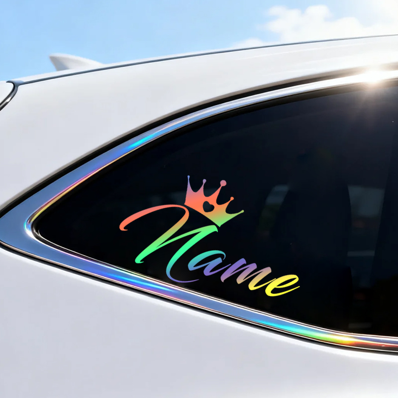 Laptop Accessories Name - Aangepaste kroonnaam waterdichte sticker gepersonaliseerde sticker