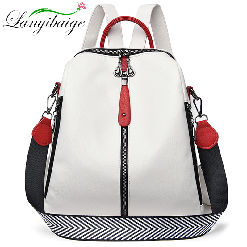 Laptop Accessories Girly - Mode Rugzak Vrouwen Zacht Lederen Rugzak