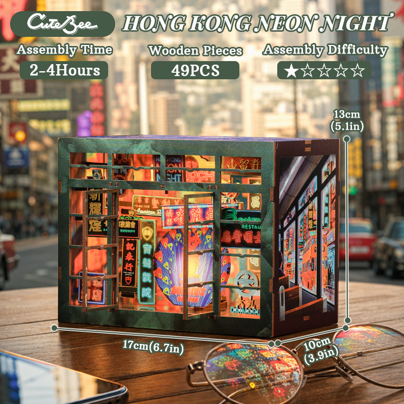 Laptop Accessories Light - CUTEBEE 3D Houten puzzelboek Nook Kit