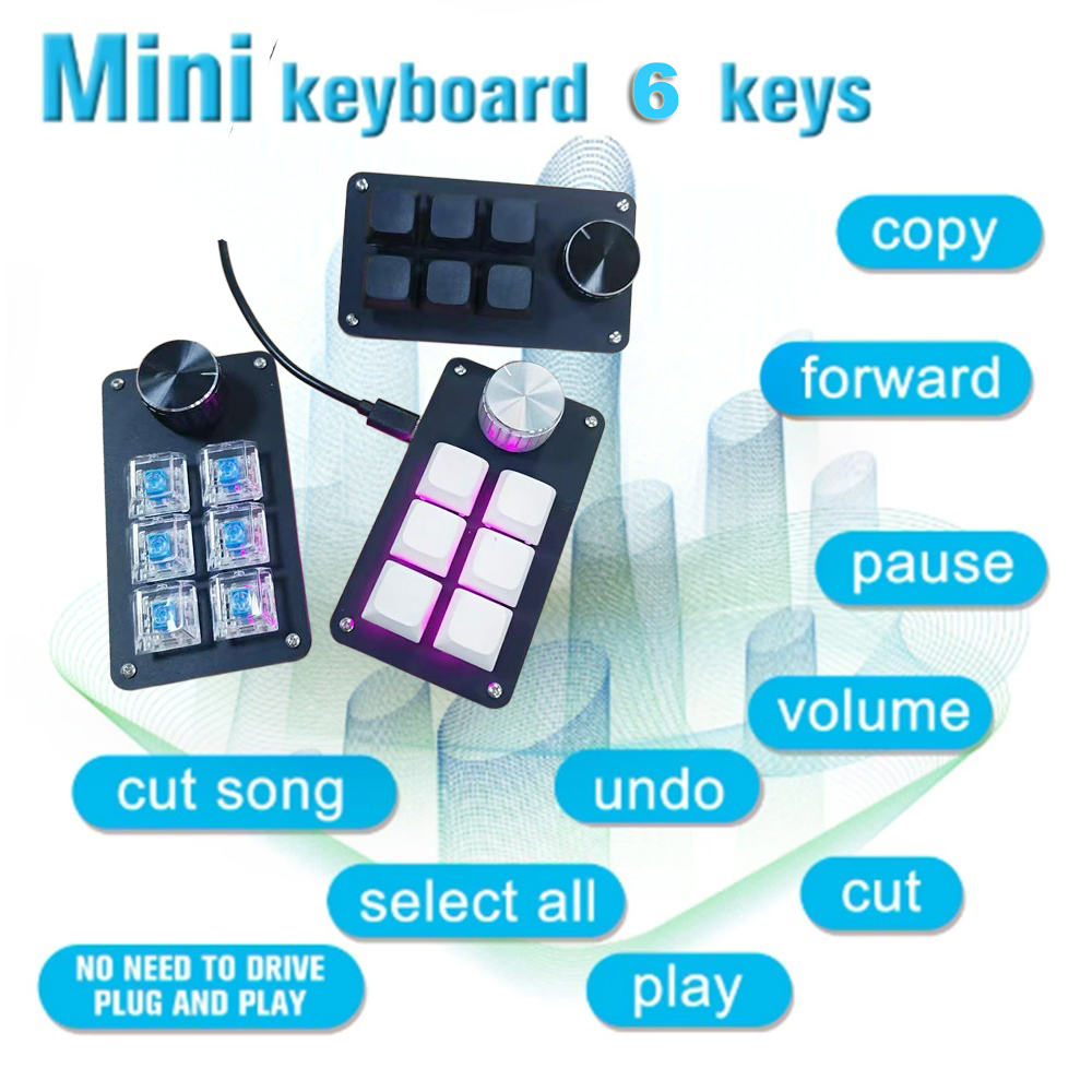 Laptop Accessories Uk - 6-toetsen multifunctioneel editietoetsenbord geschikt voor kantoorontwerp,