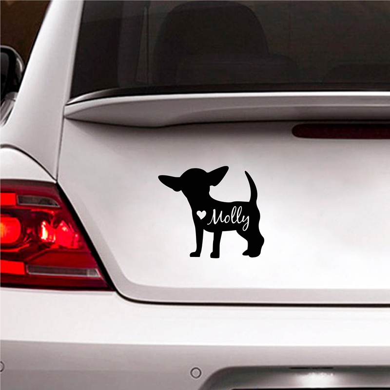 Laptop Accessories Name - Leuke Chihuahua sticker gepersonaliseerde hond naam