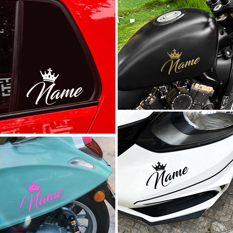 Laptop Accessories Name - Aangepaste kroonnaamsticker gepersonaliseerde tekst waterdichte vinylsticker