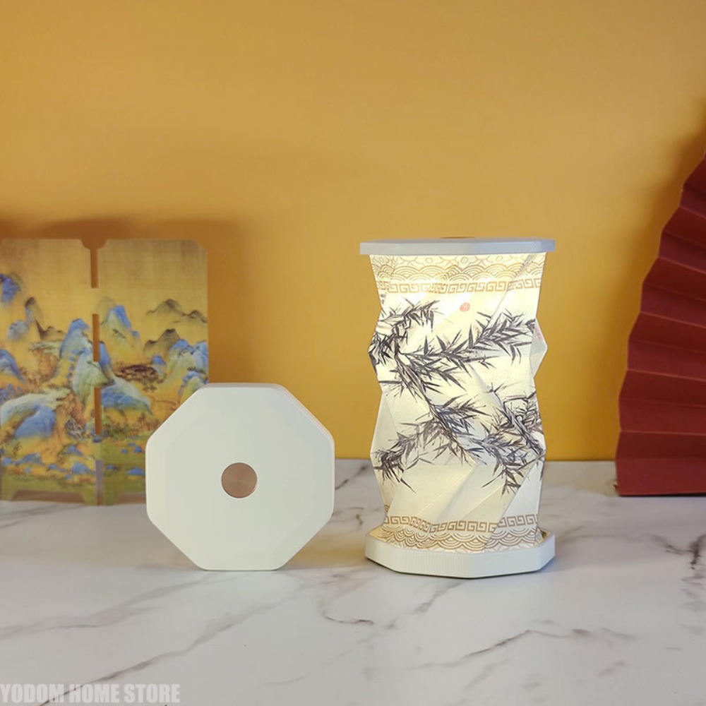 Laptop Accessories Light - Papieren roterend nachtlampje Creatief opvouwbaar Sfeer