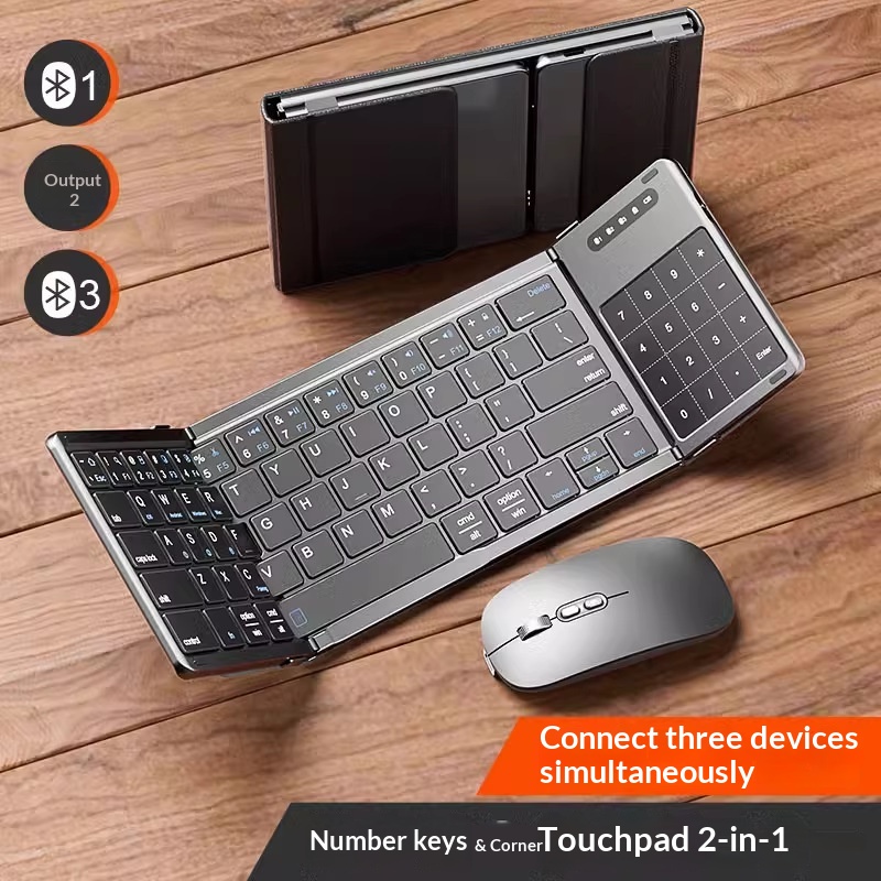 Laptop Accessories Toy - Mengzu Tri Fold draadloos Bluetooth-toetsenbord met