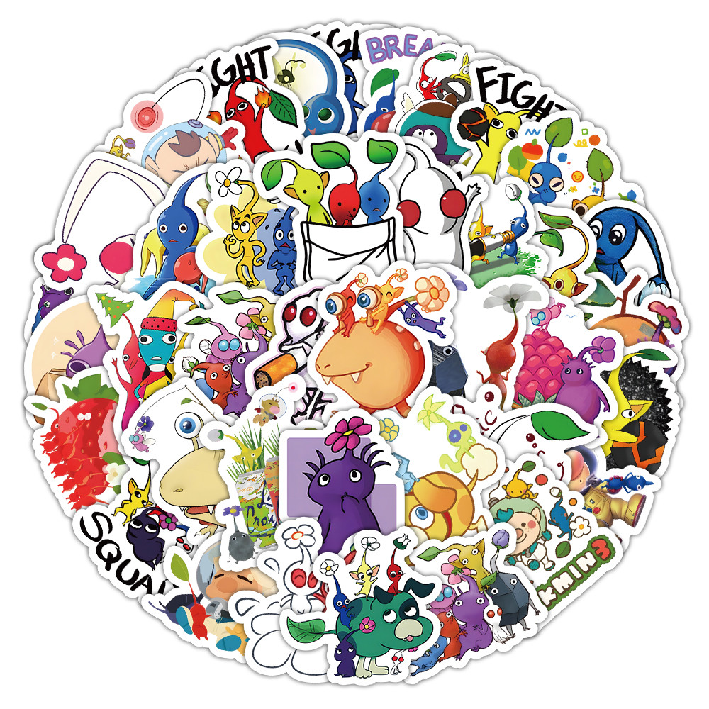 Laptop Accessories Diy - 100 STKS Leuke Plant Pikmin Doodle