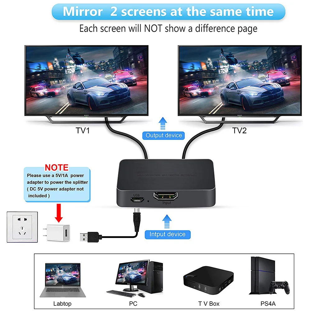 MZX 4K HDTV Switch 1x2 Splitte - Xbox Laptop Accessories recensie en prijs
