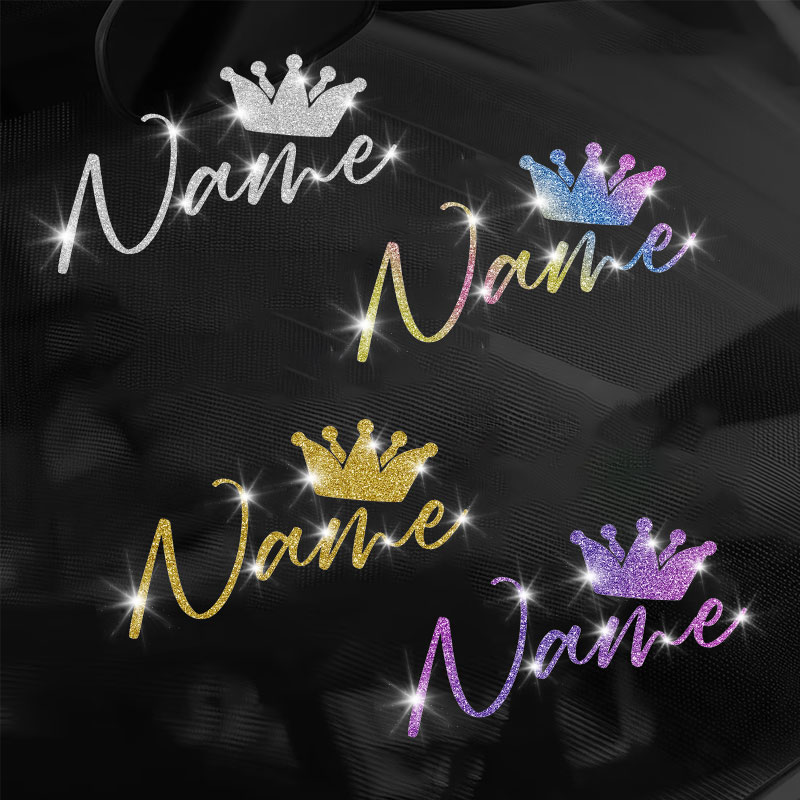 1PC aangepaste glitterkroon en - Laptop Accessories Name recensie en prijs