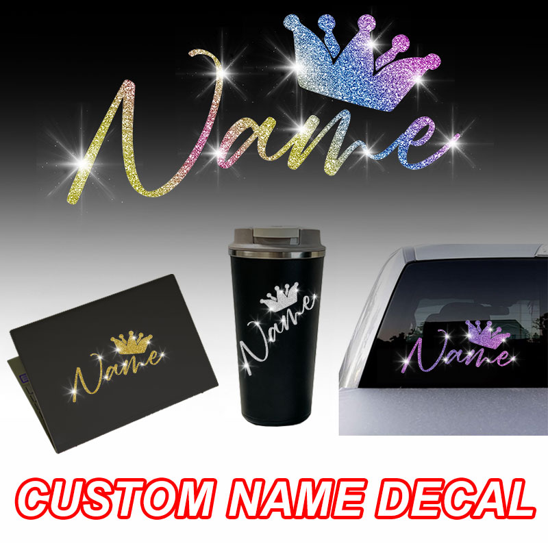 1PC aangepaste glitterkroon en - Laptop Accessories Name recensie en prijs