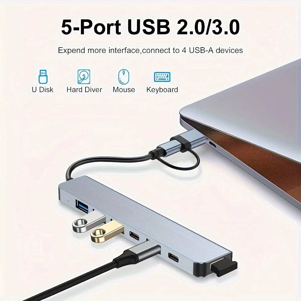 2-in-1 USB3.0 Hub 7-poorts Typ - Laptop Accessories Usb recensie en prijs